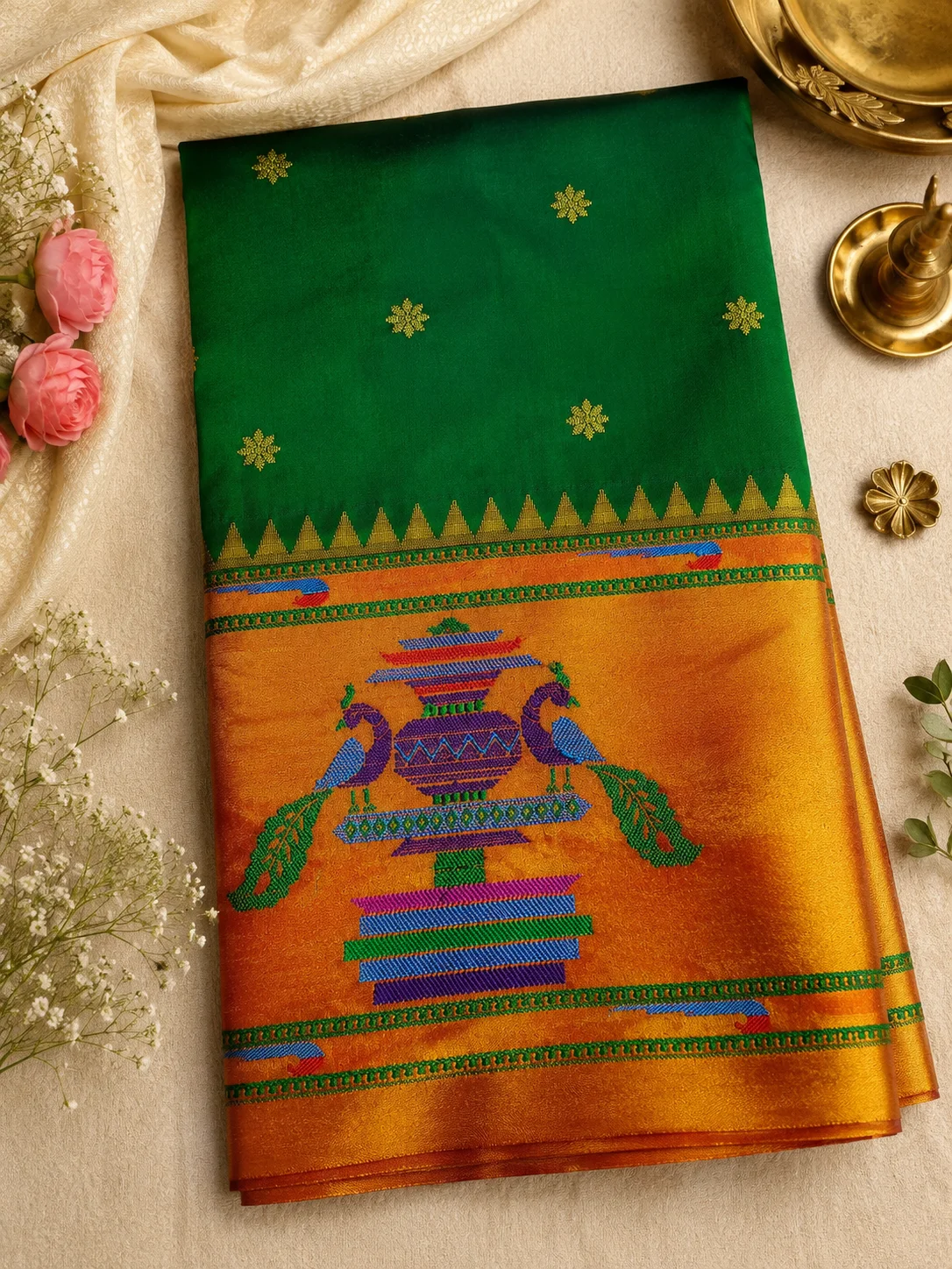 handwoven pure silk Paithani saree