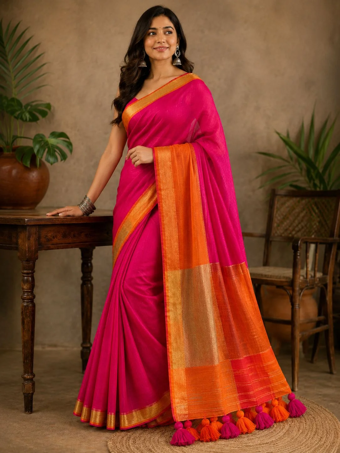 Beautiful Kiwi Collection Sarees Soft Linen texture✨