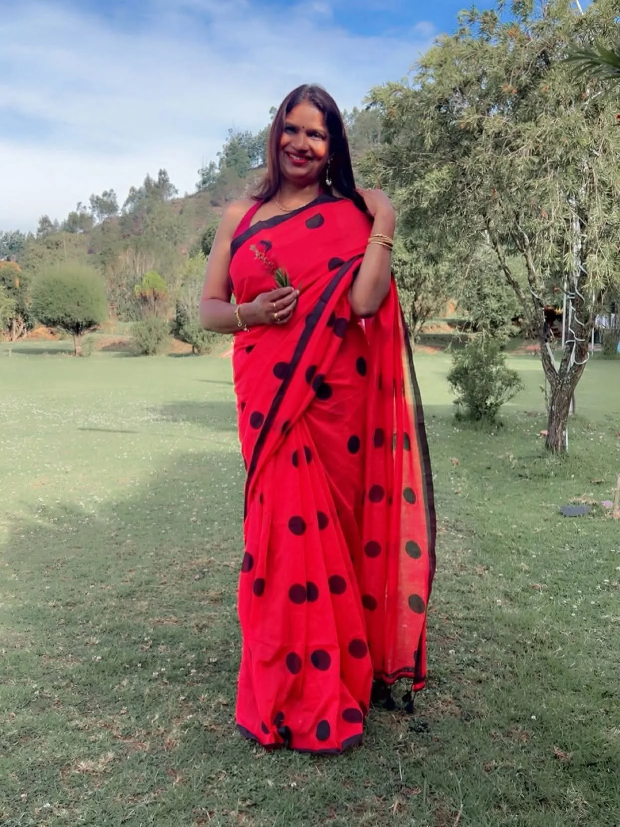Suchi Lovely Malmal Cotton Saree – Peach