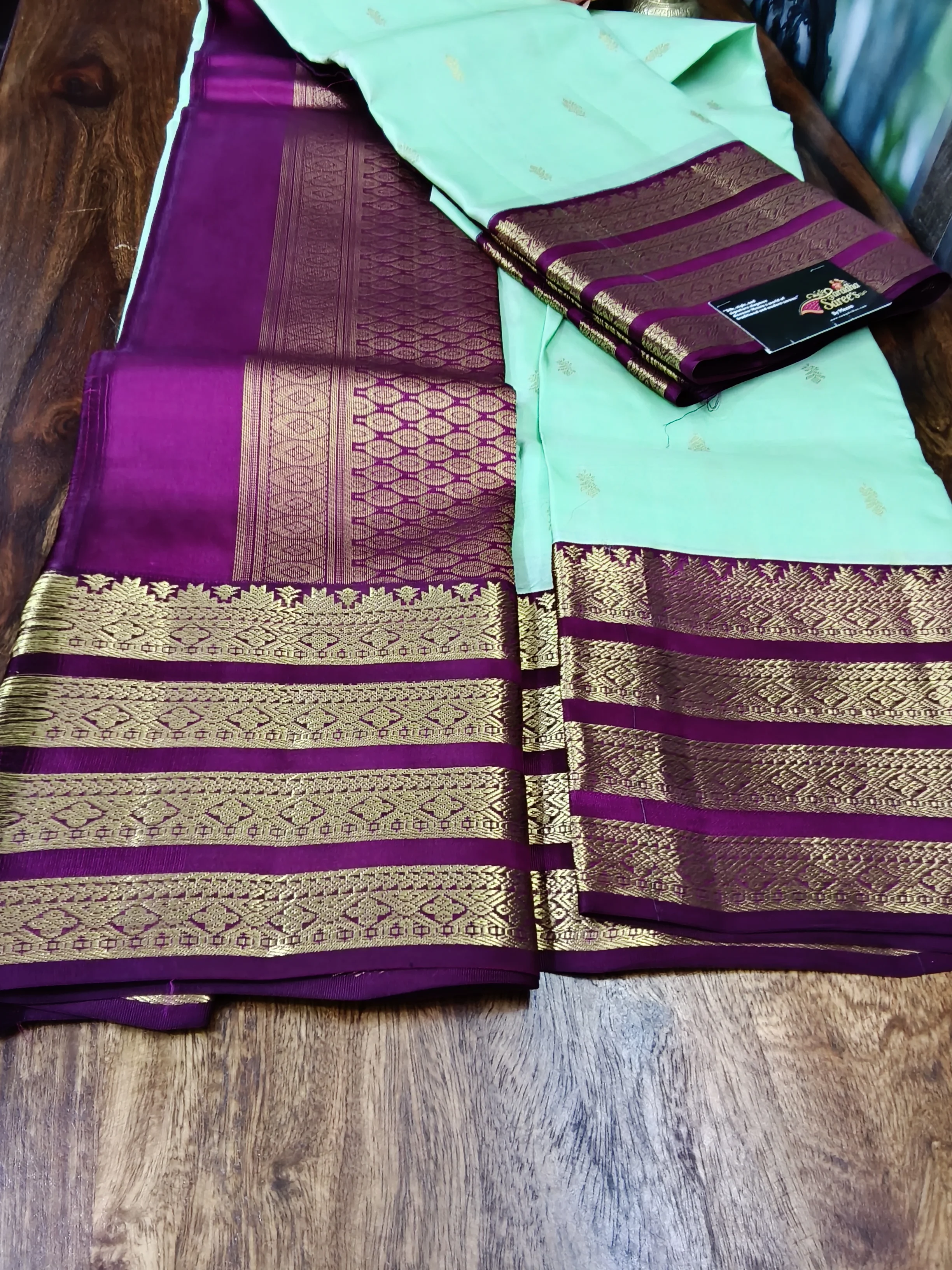 Pure Kanchipuram Silk Saree – Elegant Pastel Grace