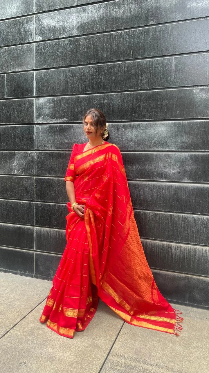 Vintage Mill Chakram Kanchi Silk Cotton Saree