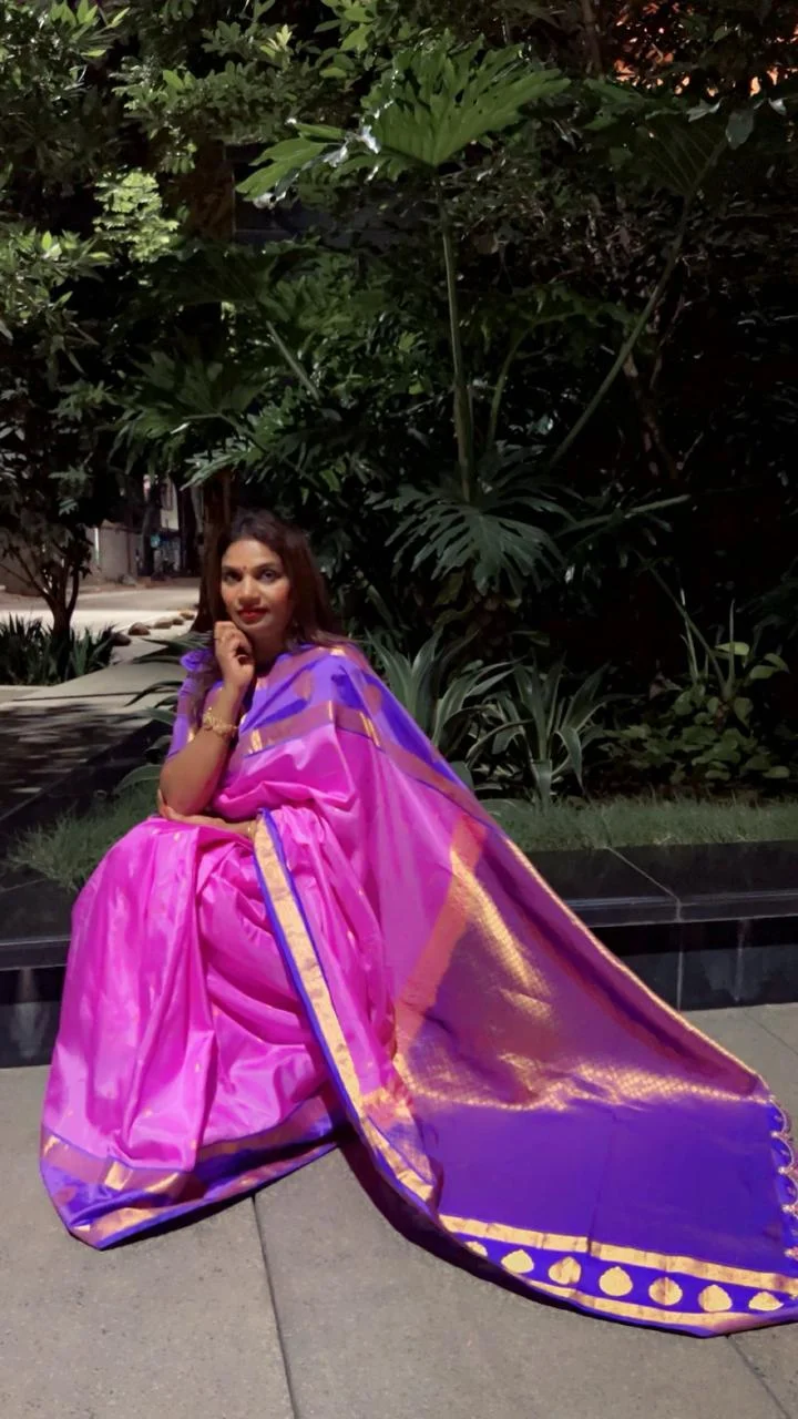 Pure Kanchipuram Silk Saree – Elegant Pastel Grace